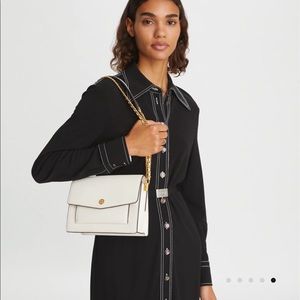 **SOLD** Tory Burch ROBINSON DOUBLE-STRAP CONVERTIBLE SHOULDER BAG in White!!